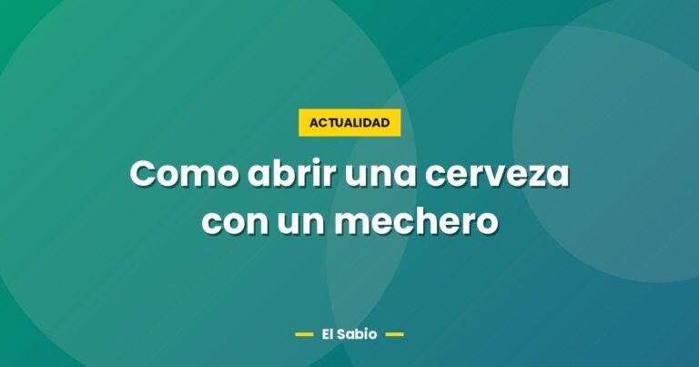 como abrir una cerveza con un mechero 3614