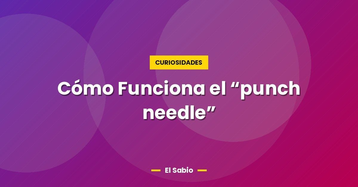Cómo Funciona el "punch needle" 1 Cómo Funciona el “punch needle”