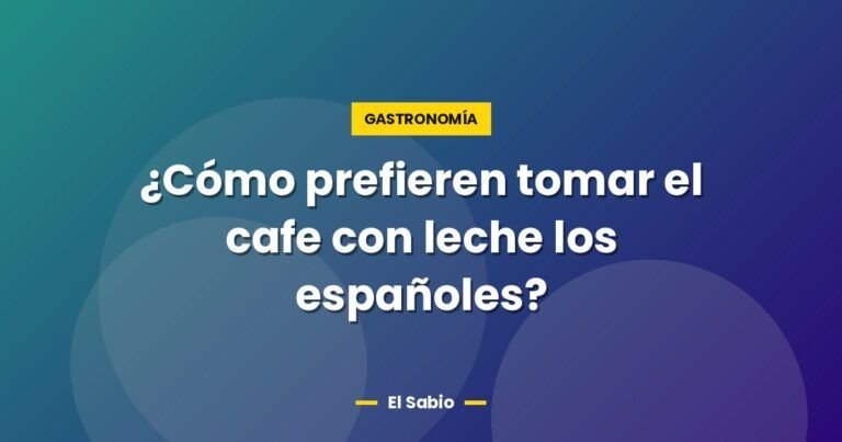 como prefieren tomar el cafe con leche los espanoles 7292
