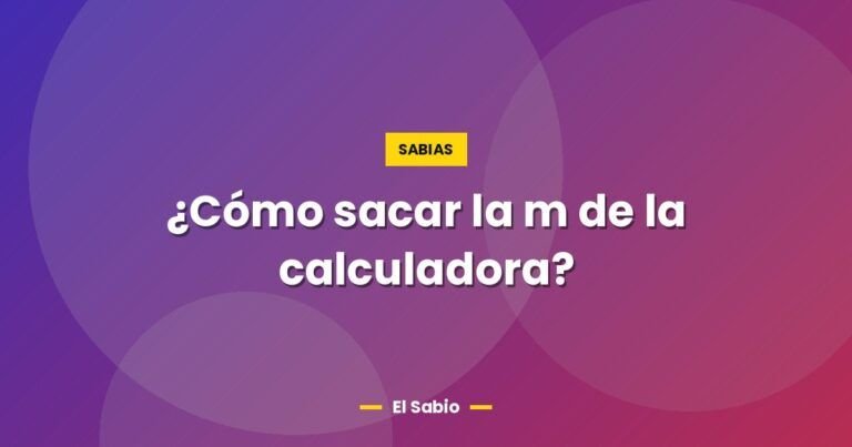 como sacar la m de la calculadora 5583
