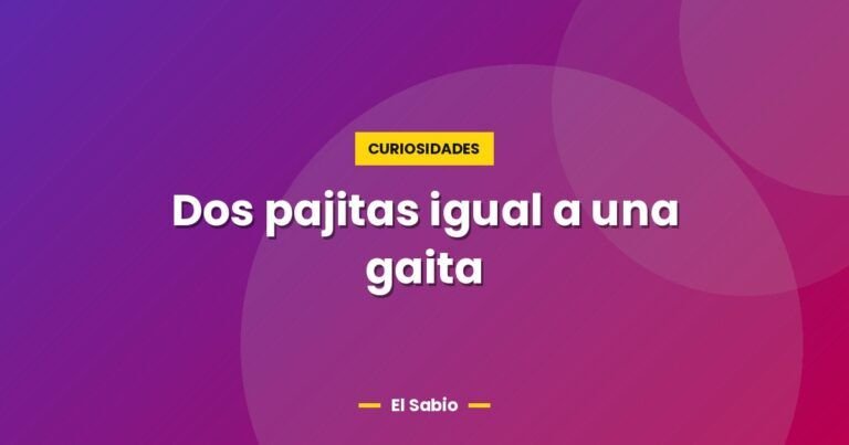 dos pajitas igual a una gaita 4796