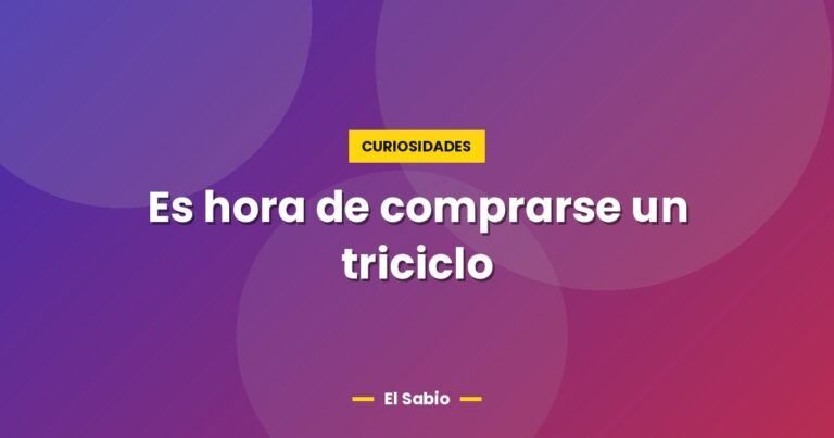 es hora de comprarse un triciclo 2482