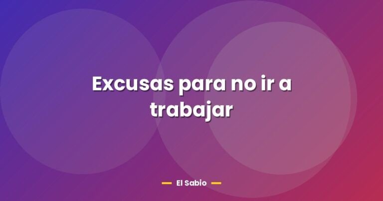 excusas para no ir a trabajar 29468