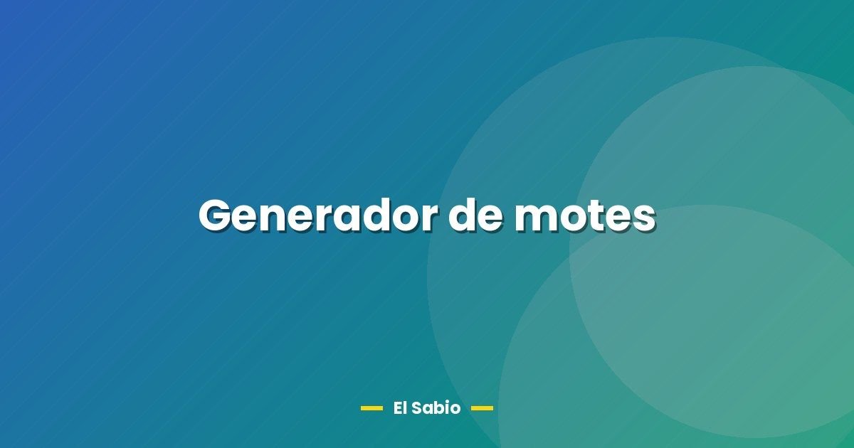 Generador de motes