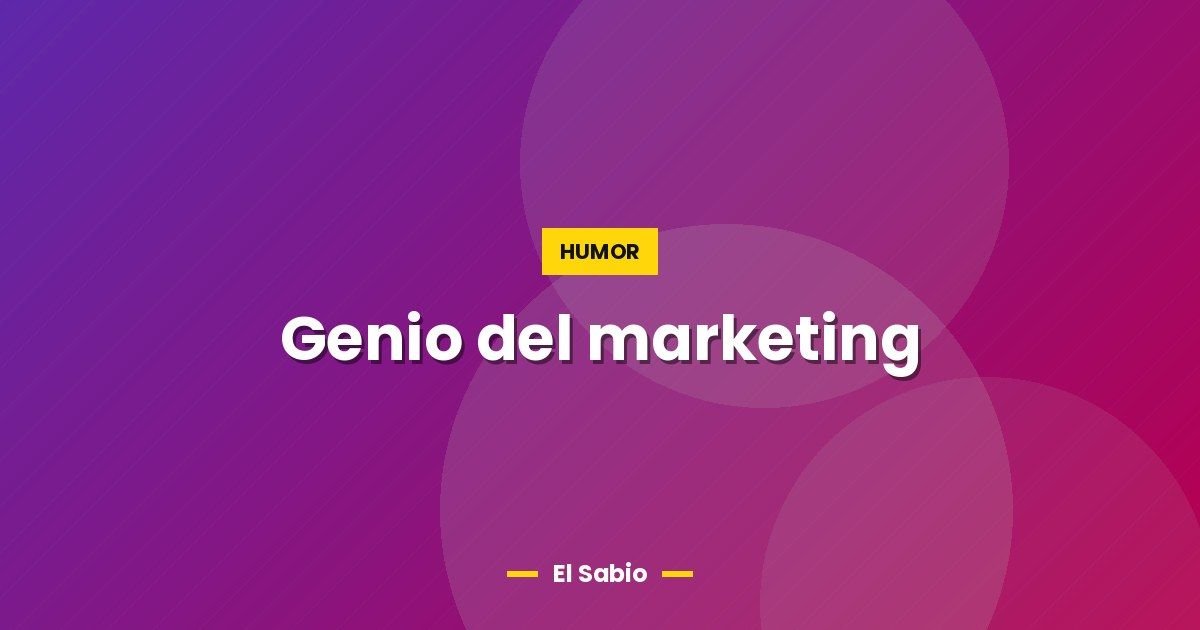 Genio del marketing 1 Genio del marketing