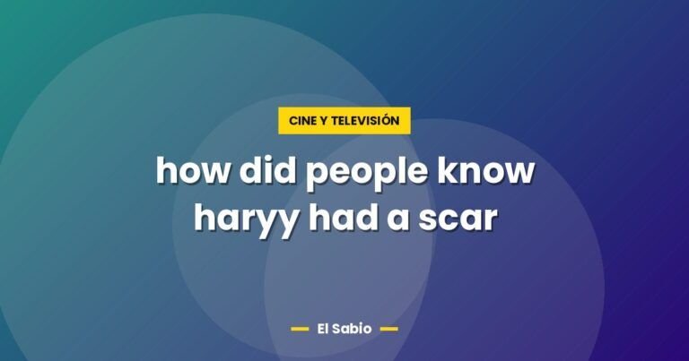 how did people know haryy had a scar 11405