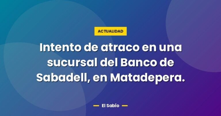 intento de atraco en una sucursal del banco de sabadell en 3599