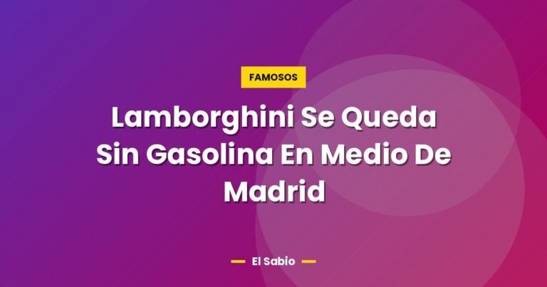 lamborghini se queda sin gasolina en medio de madrid 4710
