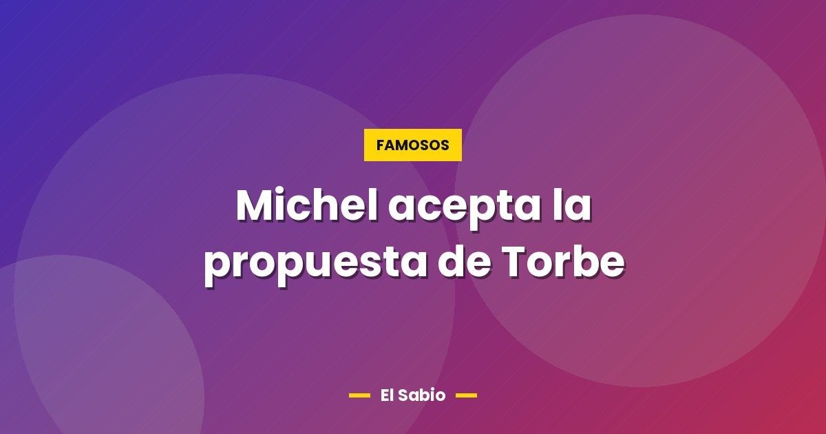 Michel acepta la propuesta de Torbe
