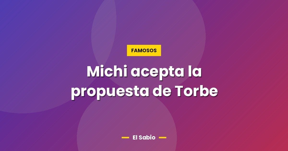 Michi acepta la propuesta de Torbe