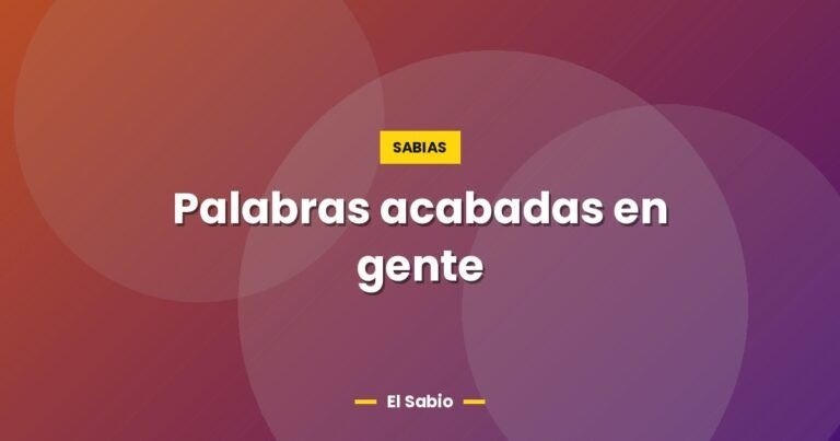 palabras acabadas en gente 5786