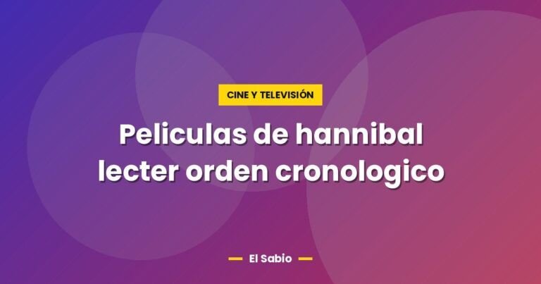 peliculas de hannibal lecter orden cronologico 5780