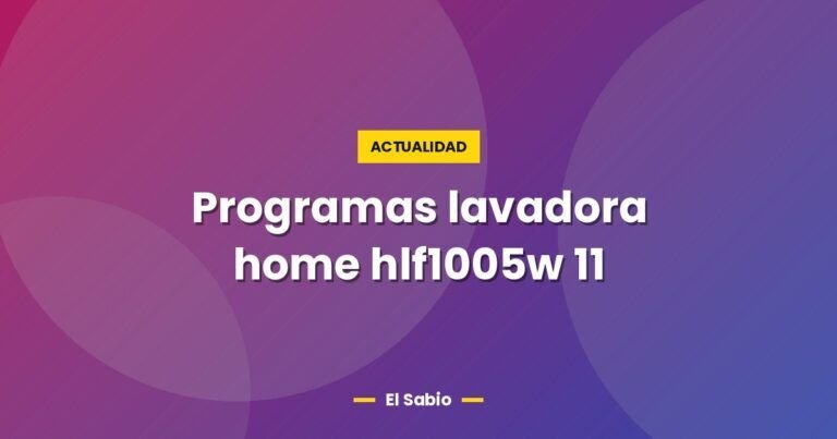 programas lavadora home hlf1005w 11 5671