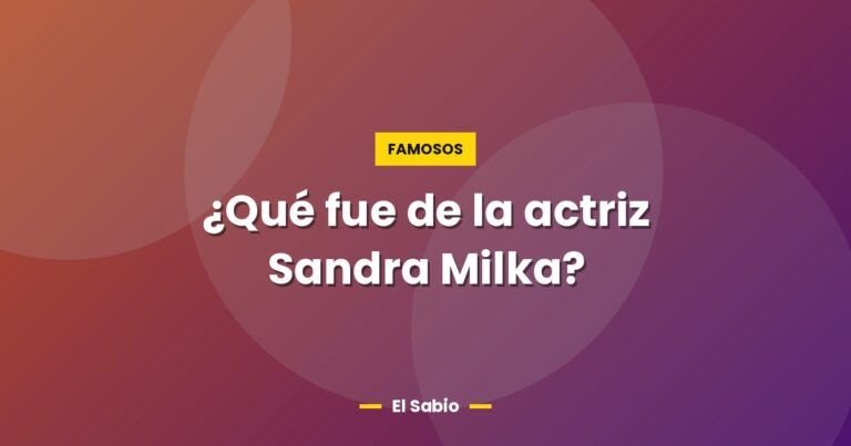 que fue de la actriz sandra milka 7127