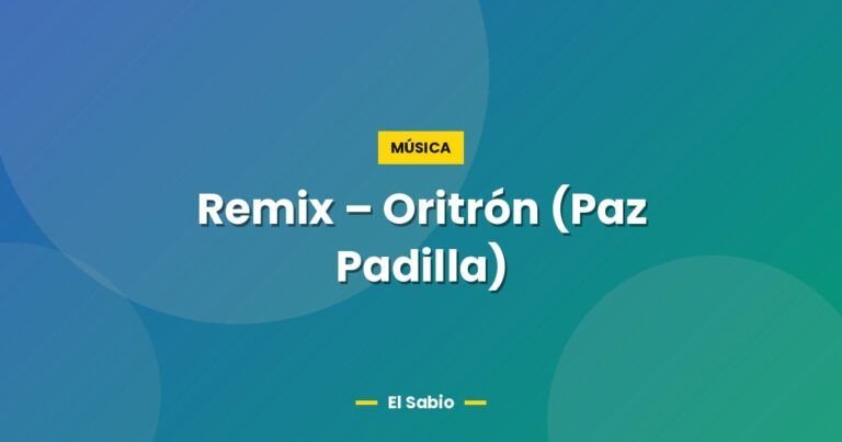 remix oritron paz padilla 5193