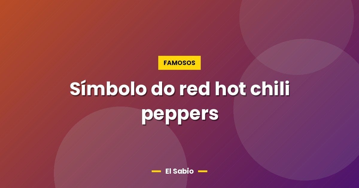 Símbolo do red hot chili peppers 1 Símbolo do red hot chili peppers