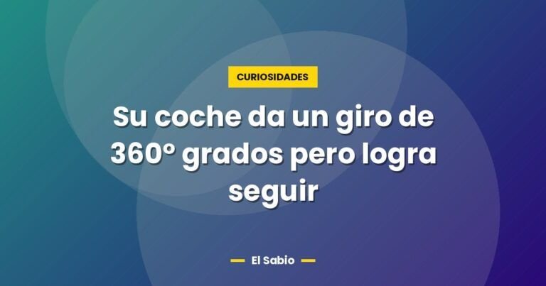 su coche da un giro de 360 grados pero logra seguir 2554