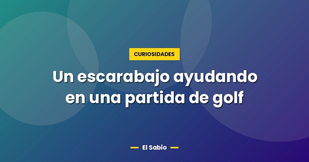 Un escarabajo ayudando en una partida de golf