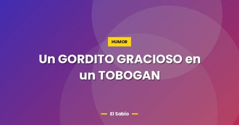 un gordito gracioso en un tobogan 7622