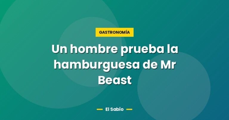 un hombre prueba la hamburguesa de mr beast 3868